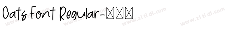 Cats Font Regular字体转换